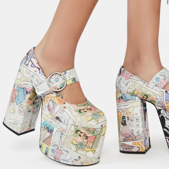 NWT DOLLS KILL X ARCHIE COMICS Platform Mary Jane’s Size 8 - Picture 5 of 17